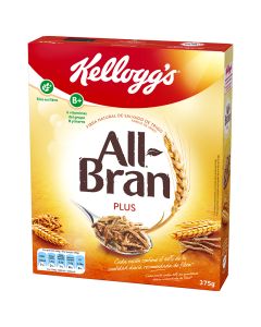Wheat bran fiber All bran plus Kellogg's 375 g box