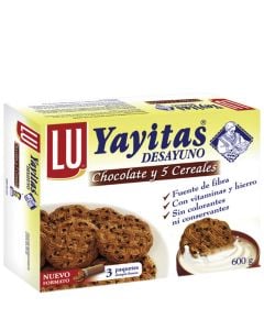 Cookies with chocolate & 5 grains Yayitas box 600 g