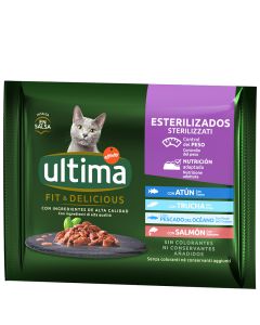 Ultima Cat wet food with fish for sterilized cats 4x85 g