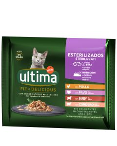 Ultima Cat wet food meat for sterilized cats 4x85 g