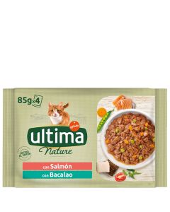 Ultima Cat wet food salmon and hake 4x85 g