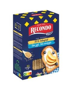 Toasted Bread Whole Wheat Very low salt and no added sugar with sesame and flax Recondo 30 toasts 270 g