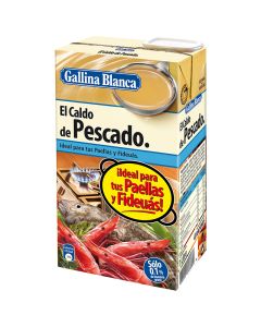 Homemade style fish broth Gallina Blanca 100% natural gluten free 1 l brik
