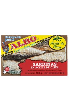 Sardines in olive oil Albo 85 g tin
