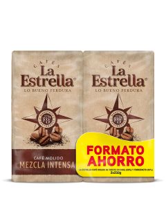La Estrella Ground coffee Intense blend 2x250 g package