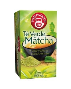 Pompadour Green tea with matcha 20 bags box