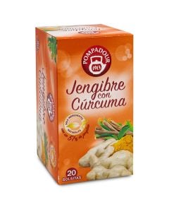 Pompadour Ginger with turmeric infusion 20 bags box