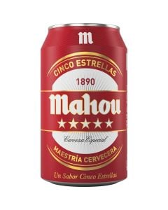 Beer Mahou 5 Stars 33 cl can