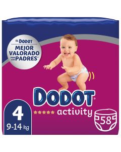 Dodot Diapers Activity size 4 9-14 kg 58 units