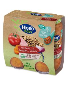 Hero Baby Jar of lentils with ham 2x235 g jar