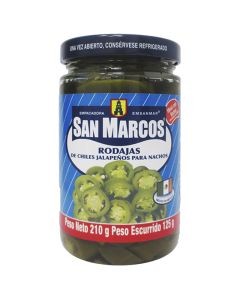Slices of Jalapeño Peppers for Nachos San Marcos 210 g