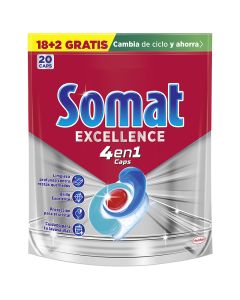 Somat Dishwasher caps Excellence 4 in 1 20 doses