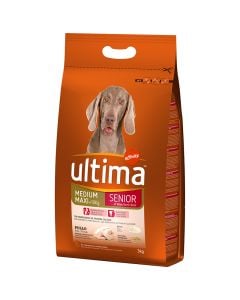 Ultima senior dog food rich in chicken and rice bag 3 kg