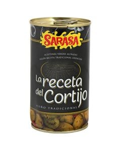 Seasoned olives Sarasa Cortijo recipe 185 g tin