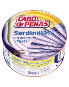 Sardines in vegetable oil Cabo de Peñas 700 g tin