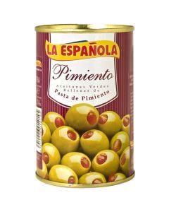 Green olives stuffed with pepper paste La Española 130 g tin