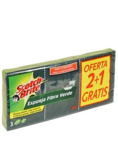 Green fiber sponge scourer Scotch-Brite 2 units
