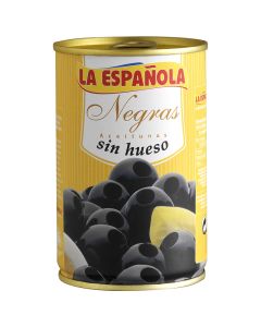 Pitted black olives La Española 150 g tin