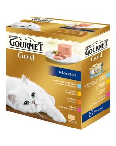Food for Cats Gourmet mousses gold tin 8 x 85 g