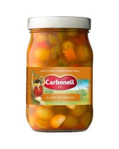 Gazpacha style green olives Carbonell 450 g jar