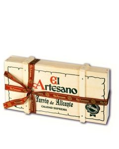 Alicante nougat El Artesano supreme quality wooden trunk 200 g