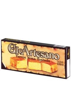Toasted egg yolk nougat El Artesano supreme quality 150 g tablet