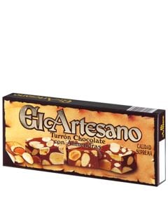 Chocolate with almonds nougat El Artesano supreme quality 150 g tablet bag