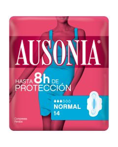 Sanitary pads Ausonia airdry normal winged 14 units
