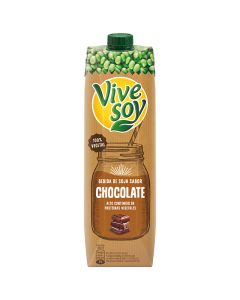 Chocolate flavor soy milk Vivesoy 1 l carton