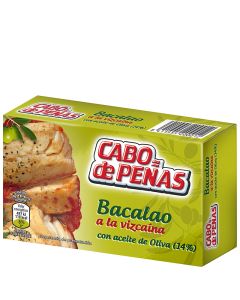 Cod Vizcaina style with olive oil Cabo de Peñas gold line 70 g tin