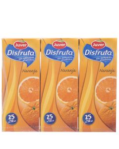 Orange nectar Juver Disfruta no added sugar brik 3x20 cl