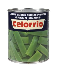 Flat green beans chopped Celorrio 420 g tin