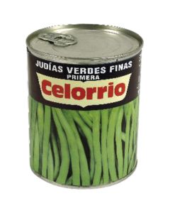 Fine round green beans Celorrio 420 g tin
