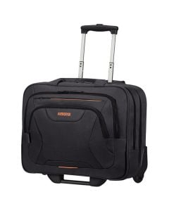 American Tourister At Work Laptop Bag with wheels Black/Orange Cabin size