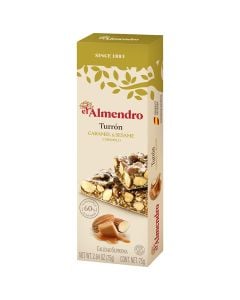 Crunchy almond caramel turron with sesame seeds El Almendro 75 g