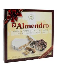 Crunchy turron & caramel turron - gift pack El Almendro 400 g