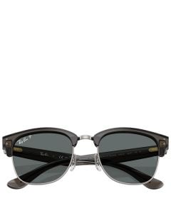 Ray-Ban Clubmaster Reverse Polarized gris transparente sobre montura gris metalizada lentes grises 51-21 gafas de sol
