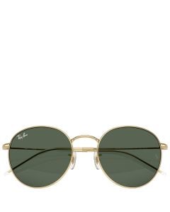 Ray-Ban Round Reverse arista montura dorada lentes verdes 53-21 gafas de sol