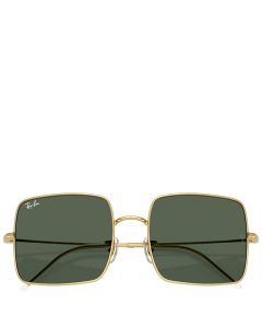 Ray-Ban Square 1971 Reverse montura arista dorada lentes verdes 56-19 gafas de sol de mujer
