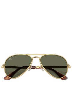 Ray-Ban Aviator Max montura arista dorada lentes verdes 58-16 Polarized gafas de sol