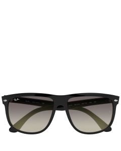 Ray-Ban Boyfriend montura negra lentes grises 60-15 gafas de sol