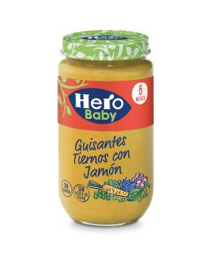 Jar of tender peas with ham Hero Baby 235 g