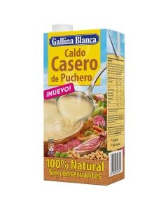 Homemade style Puchero stew broth Gallina Blanca 100% natural gluten free pack 2x1 l brik