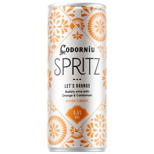 Codorníu Spritz Orange bubbly wine with orange & cardamom 25 cl can