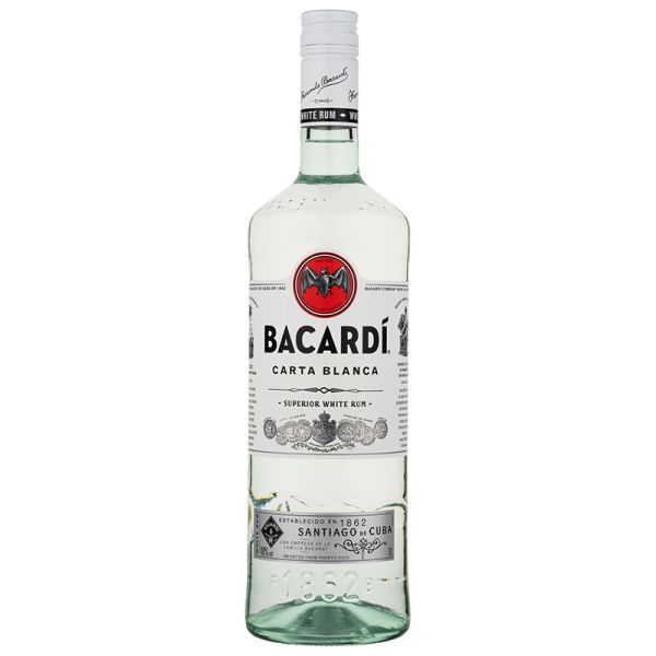 Bacardi Carta Blanca rum 1 litre