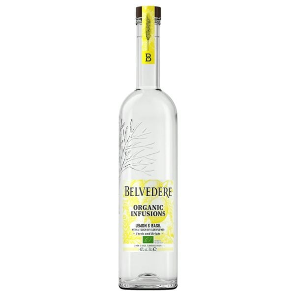 Belvedere Organic Infusion - Lemon & Basil vodka 1 litre