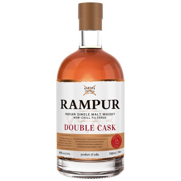 Rampur Single Malt Double Cask gift box whisky 70 cl