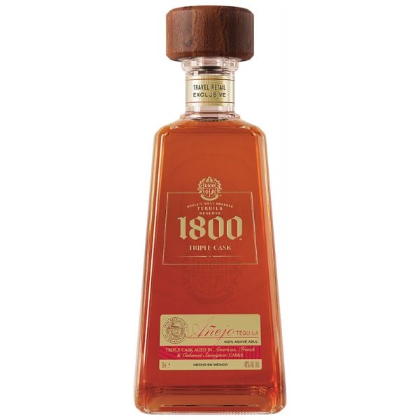 1800 Añejo Triple Cask 100% blue agave tequila 1 litre