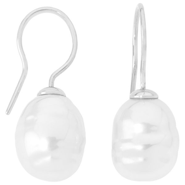 Majorica 08481.01.2.000.703.1 12mm long silver earrings