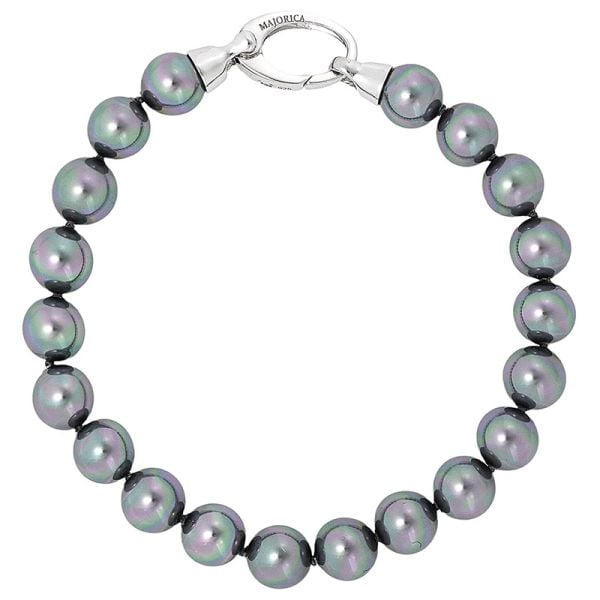 Majorica Lyra 8 mm gray pearls 19 cm bracelet